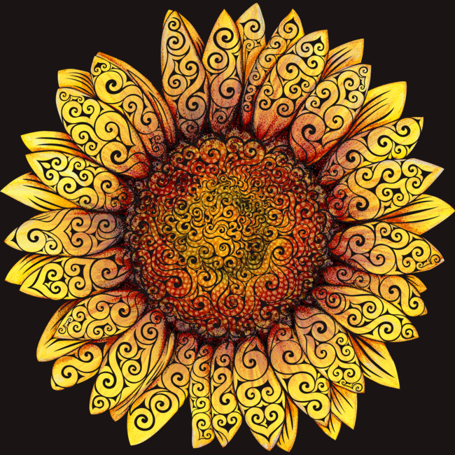 ornate sunflower