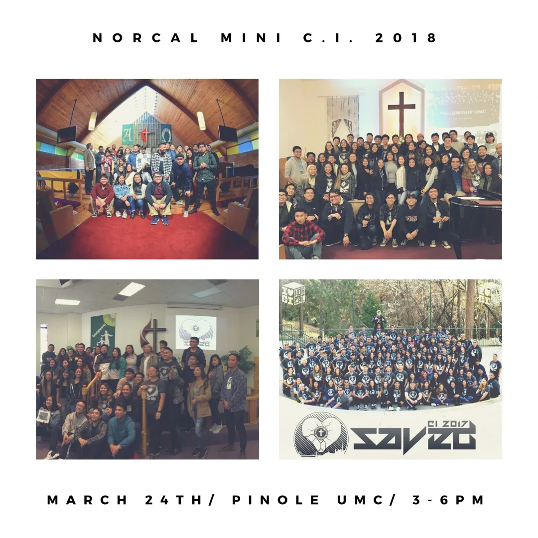 //SAVE THE DATE// Christmas Institute, a five day annual retreat, exists through the ministry of the United Methodist Church to strengthen the lives of youth and young adults through Jesus Christ by cultivating spiritual growth within a community of faith. Our first event for the 2018 year will be the gathering for “MINI C.I.” at Pinole United Methodist Church, where we invite the entire community to join us in service and fellowship. Families/friends/church members/anyone and everyone are welcome and encouraged to attend to get a small taste of what C.I. is—what it means, why it exists, and why it matters. God bless! January 27th, 2018