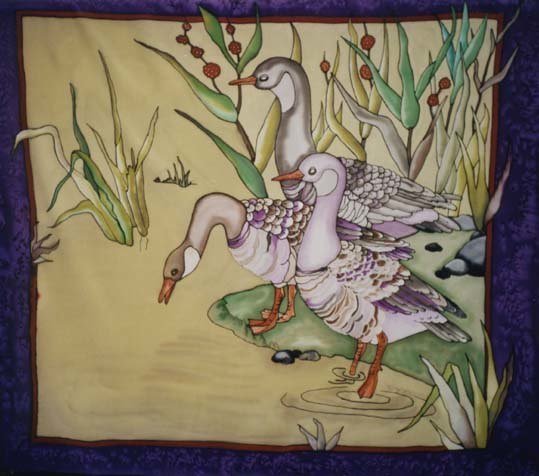 Hand painted Silk Scarf
