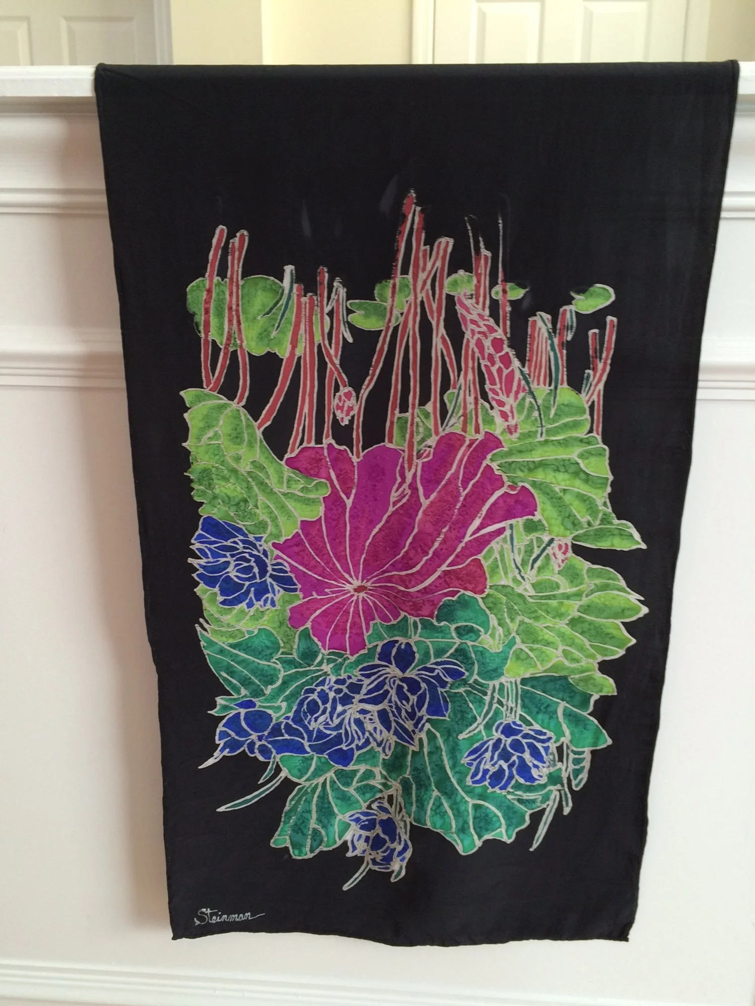 Hand painted Silk Shawl