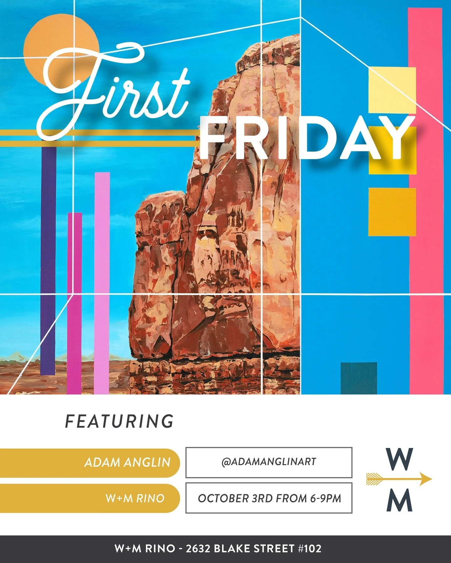 Join us for First Friday at the W+M RiNO office this week and enjoy the work of local artist, @adamanglinart 

#FirstFriday #DenverArtScene #ArtExhibition #RinoArtsDistrict #DenverEvents #LocalArtists #ArtShowDenver #SupportLocalArt #WestandMainHomes