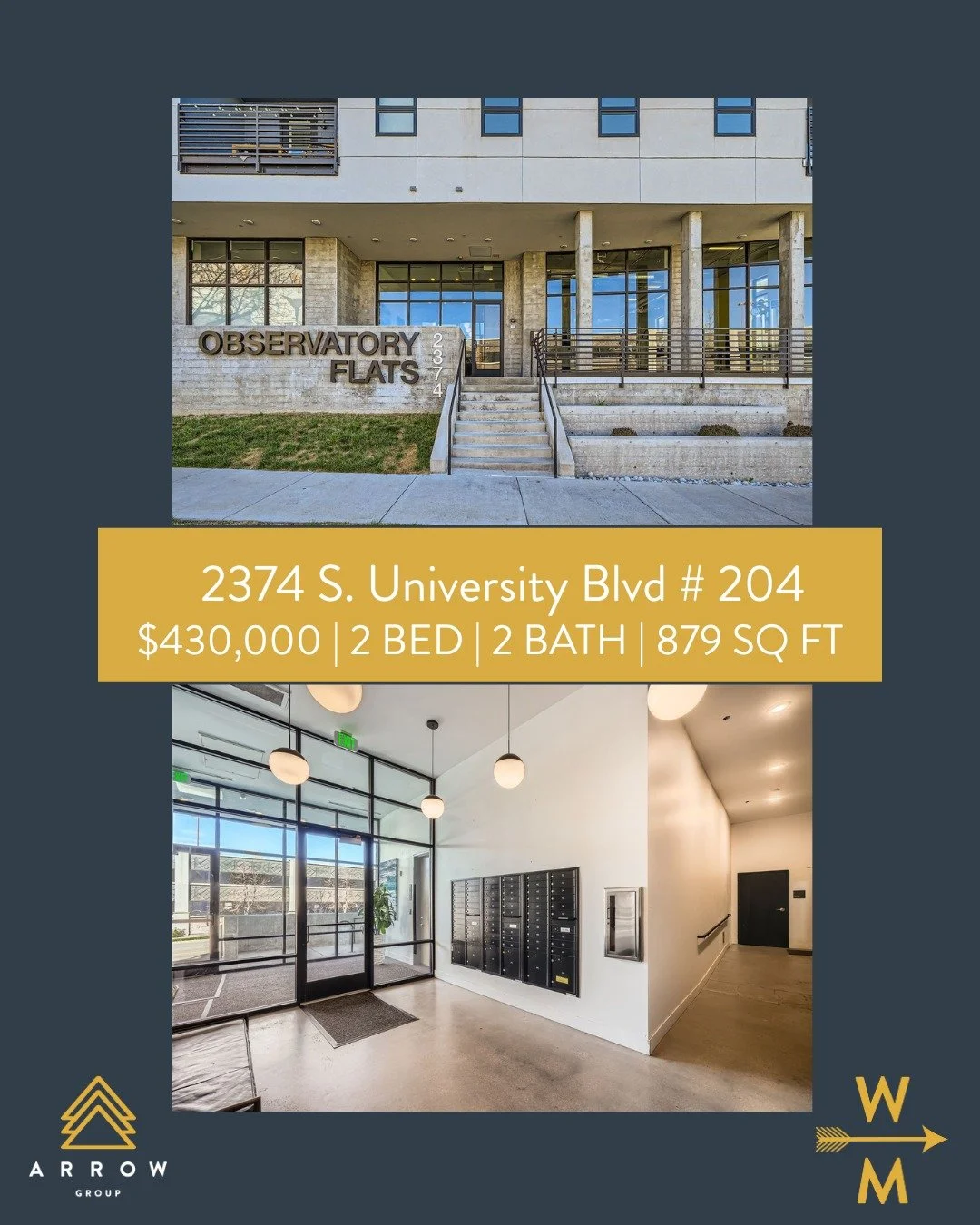 🌟FEATURE FRIDAY🌟

Have you checked out 2374 S. University Blvd, Unit 204? It is condo living at its finest! Located just steps from the DU campus, you'll love the open-concept layout, in-unit laundry, and beautiful mountain view through the large w