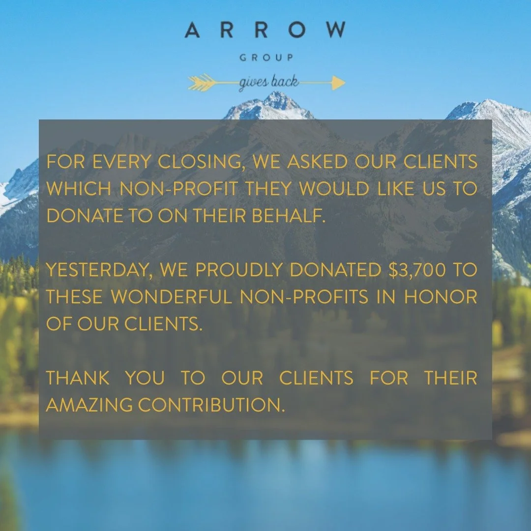 We wanted to take the opportunity to highlight the amazing organizations we donated to yesterday. At each closing, our clients choose which non-profit they would like us to donate to on their behalf. We are so grateful to our clients for these amazin