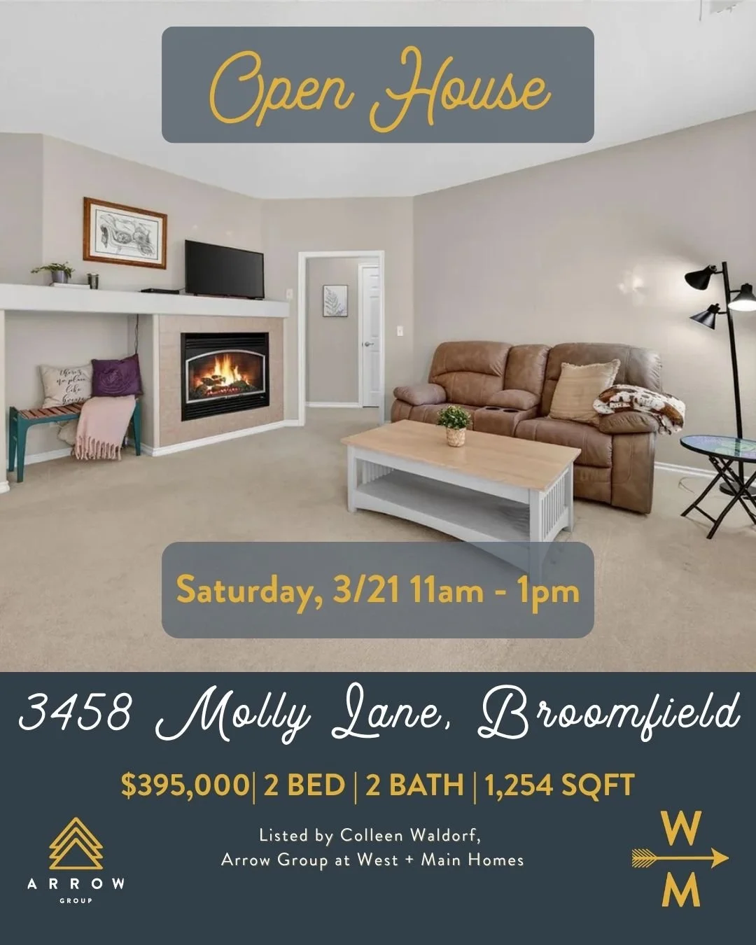 🏡OPEN HOUSE🏡

Stop by and say hi today between 11 am and 1 pm. Fall in love with this sun-drenched condo and its views of the Broadlands Golf Course. 

📍3458 Molly Lane, Broomfield
🛏️2 bedrooms
🛁2 bathrooms
🏡$395,000

Listed by Colleen Waldorf 