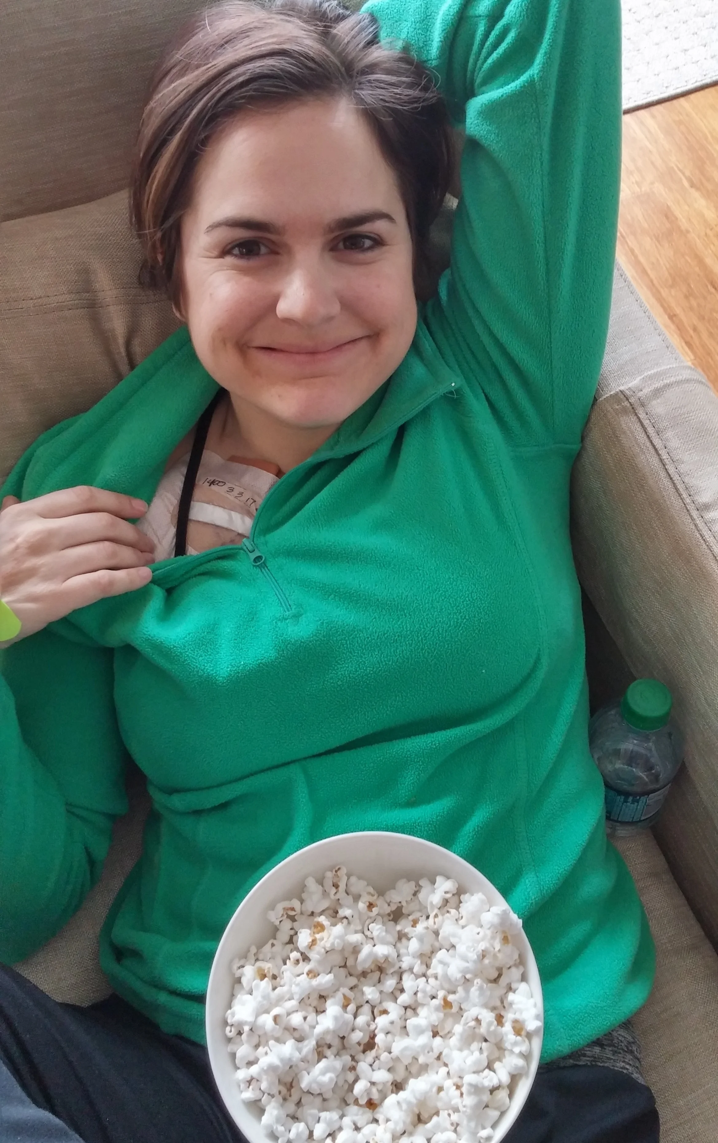 Popcorn Therapy. Port Placement Day. March 2017.