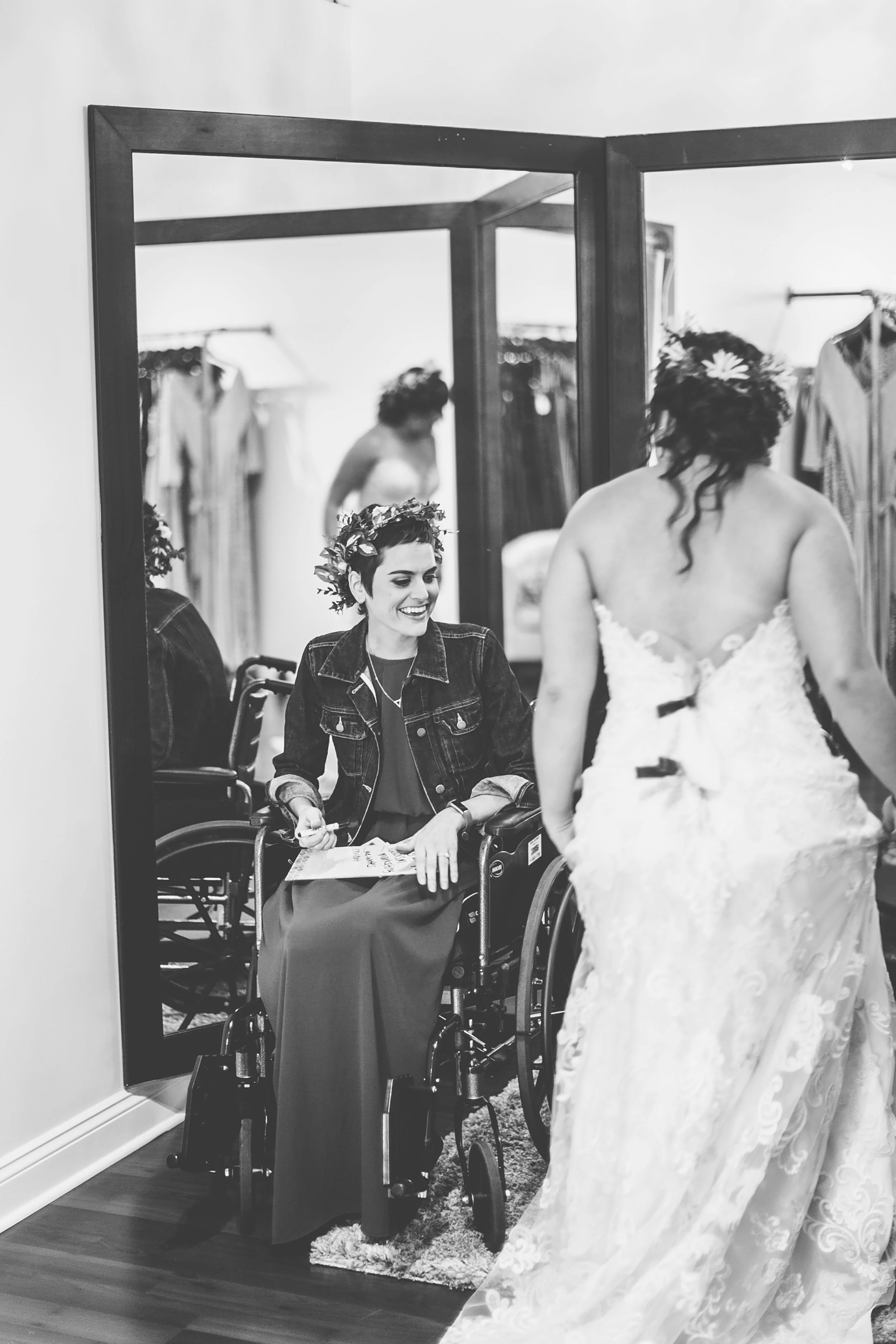 Wedding dress shopping with Abi. (Photo by: Macon Photography )