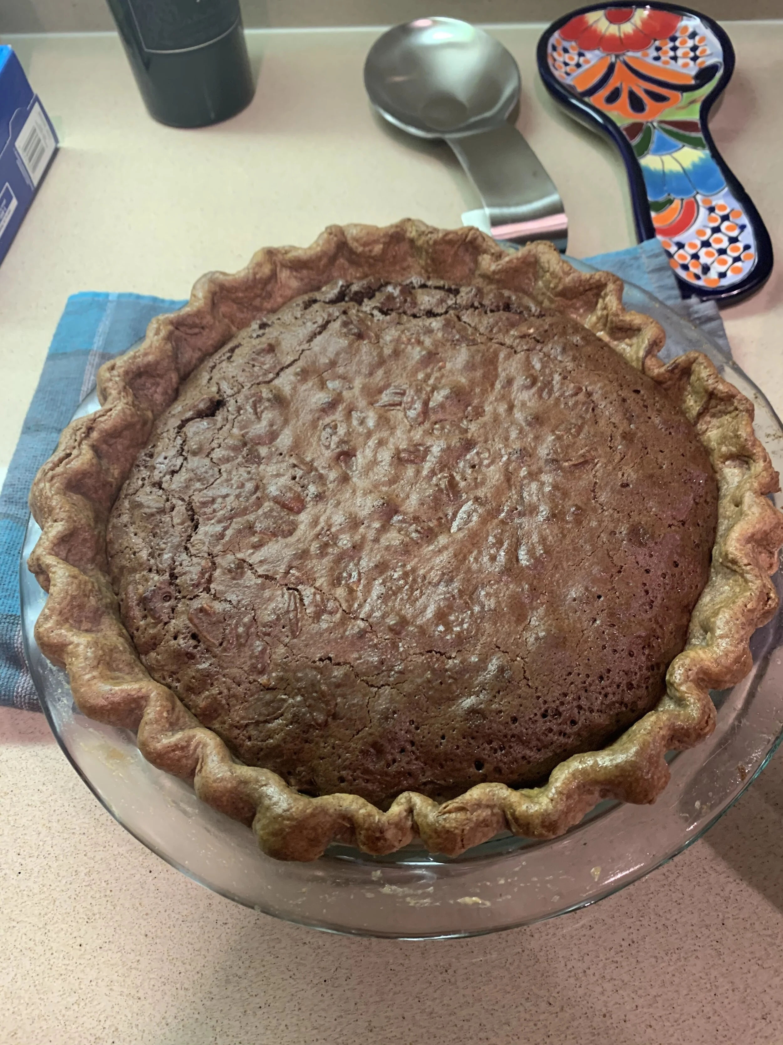 Dark Chocolate Spice Pecan Pie