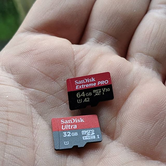 Today we learnt a valuable lesson: for recording high resolution, high quality video you need a high quality and high speed memory card. We are swapping over to the @sandisk Extreme Pro memory card for our @djiglobal Osmo Action. #memory #tech #camer