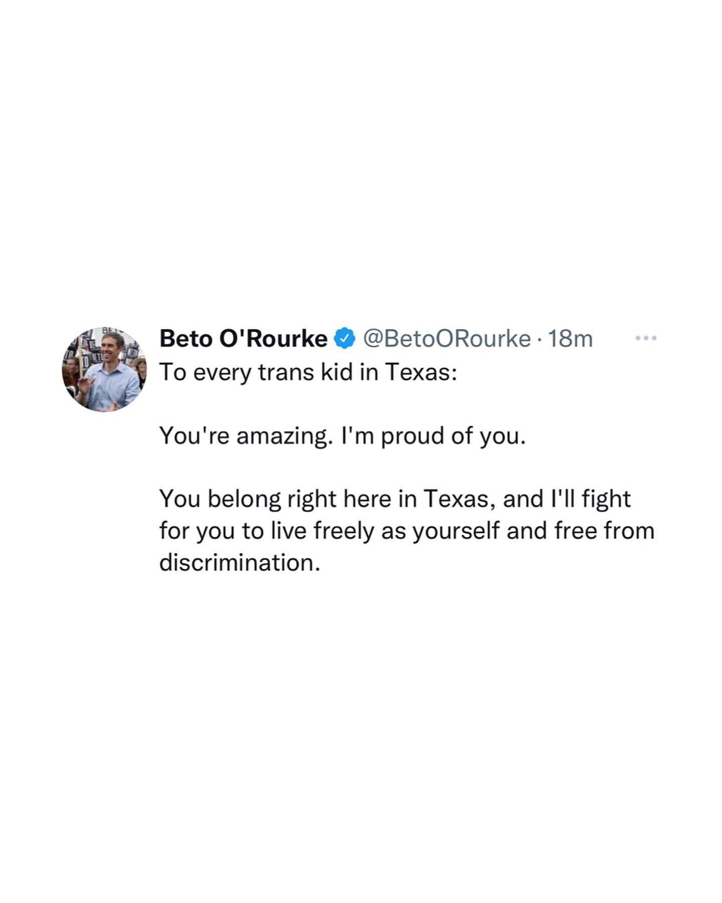 ❤️ @betoorourke for Governor of Texas &bull; swipe for video &bull; share this. sign up to volunteer with the campaign. let&rsquo;s get Beto elected 

bye bye @govabbott 👋🏼 #govabbott #betofortexas #betoorourke #texas #transrights 🏳️&zwj;⚧️