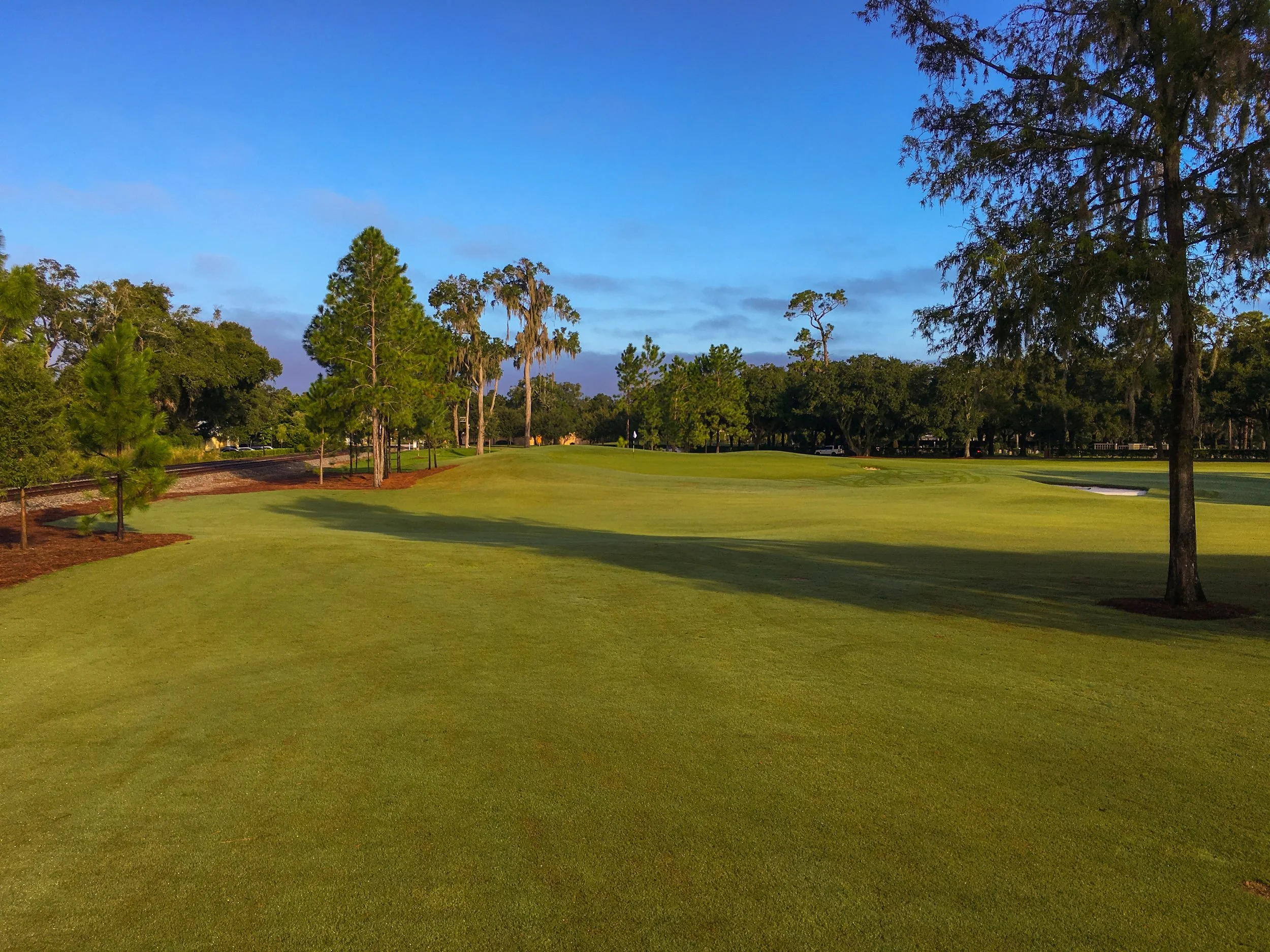 Hole 6 green seen from 7 tees