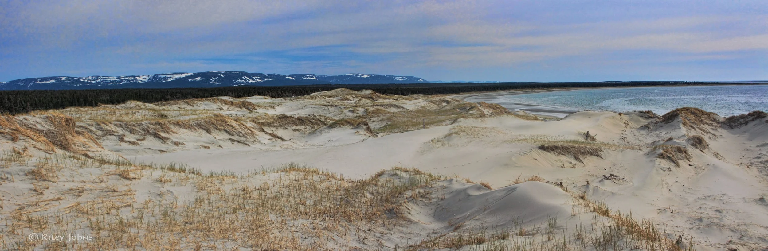 Newfoundland, Canada : Where dunes, ocean, and mountains meet.