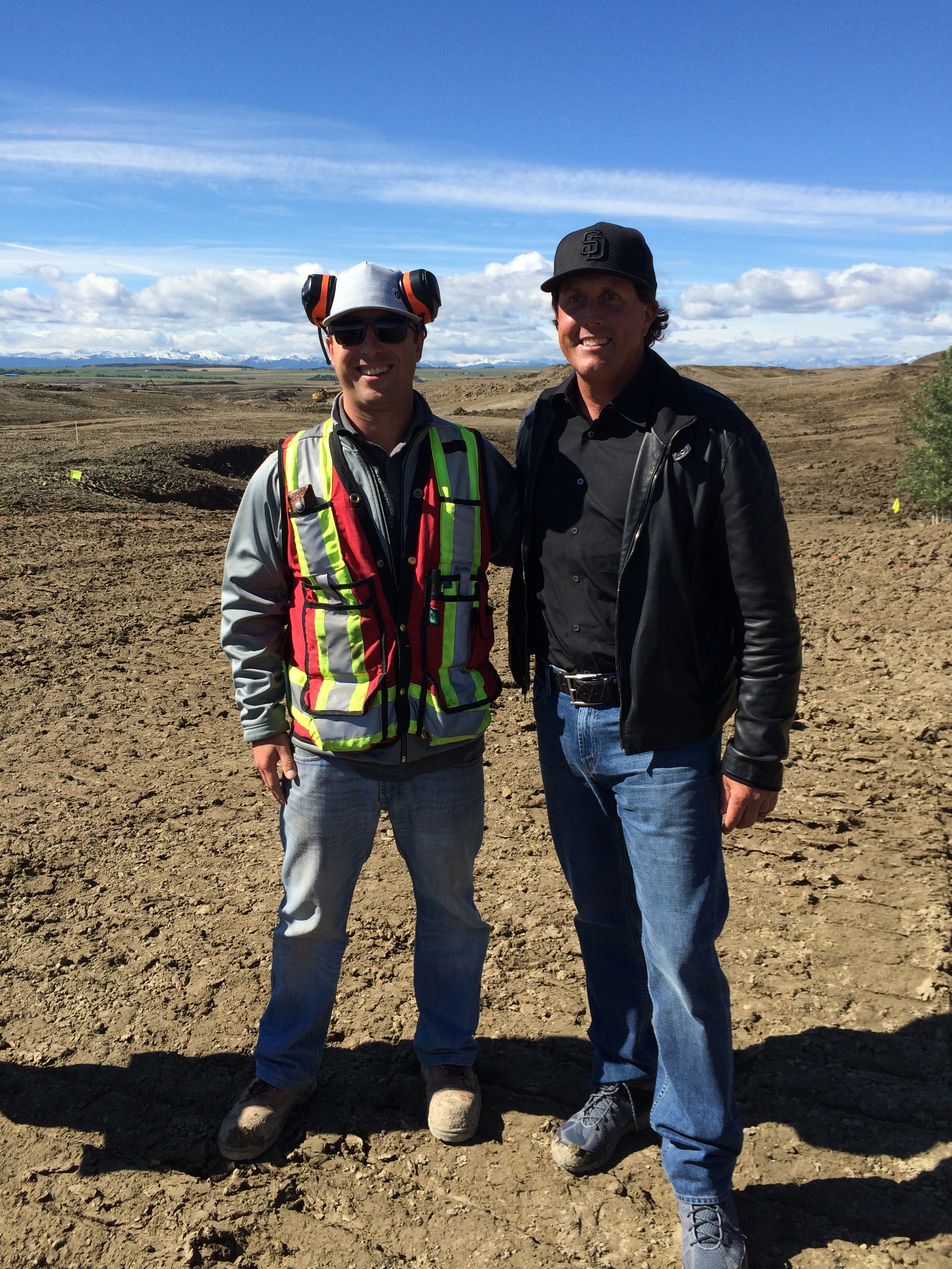 Standing with Phil on what will be the 11th green at Mickelson National.
