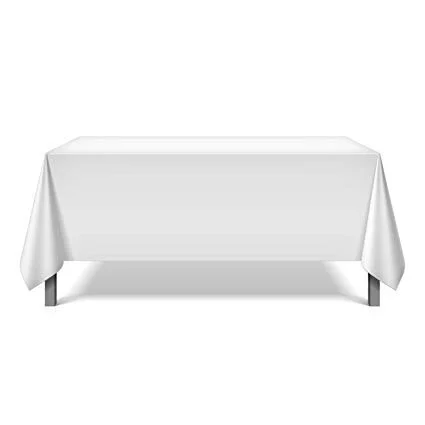 Add White Tablecloth
