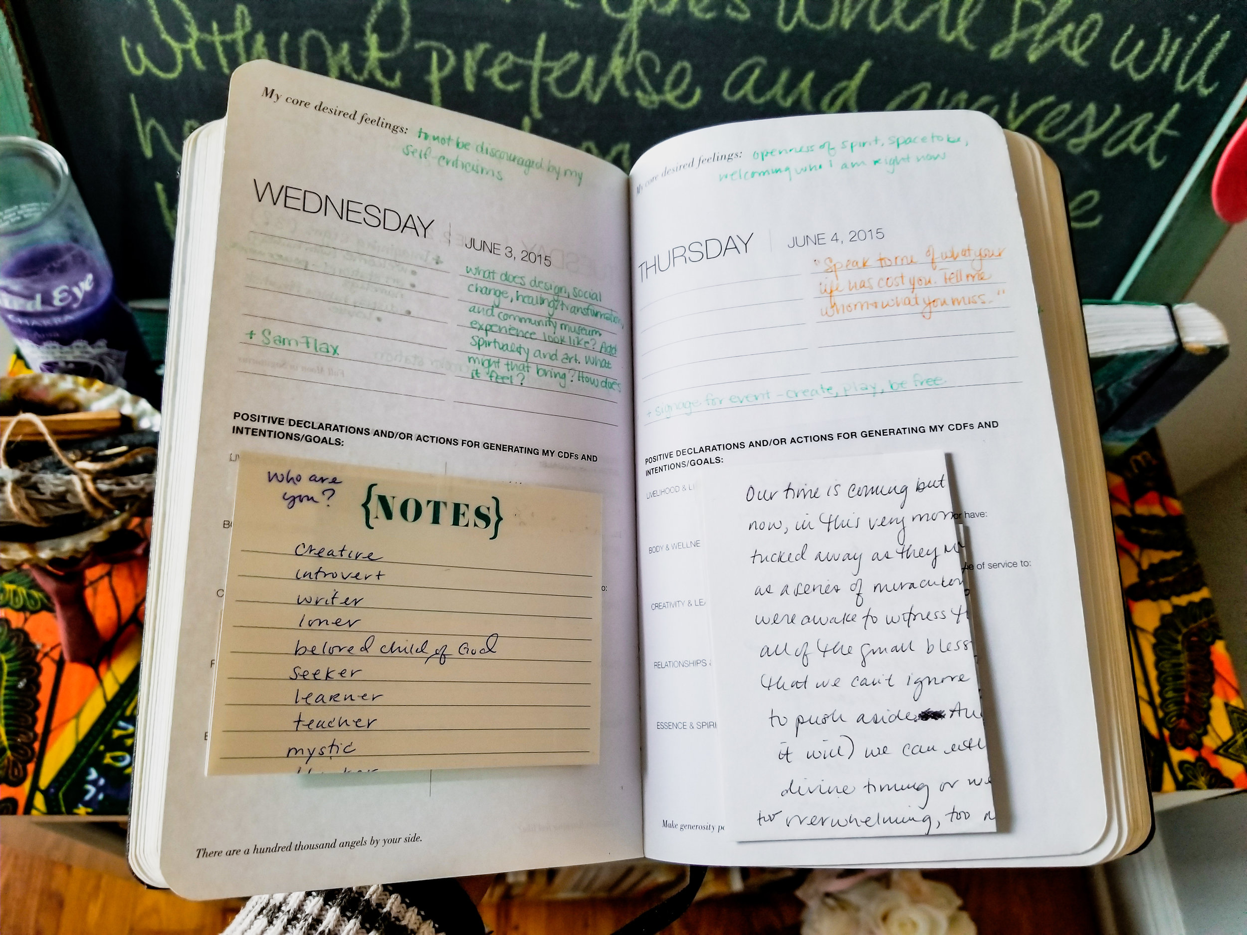 Requiring more space for notes in the first year's Desire Map Planner and appreciating the practice of 'core desired feelings'.