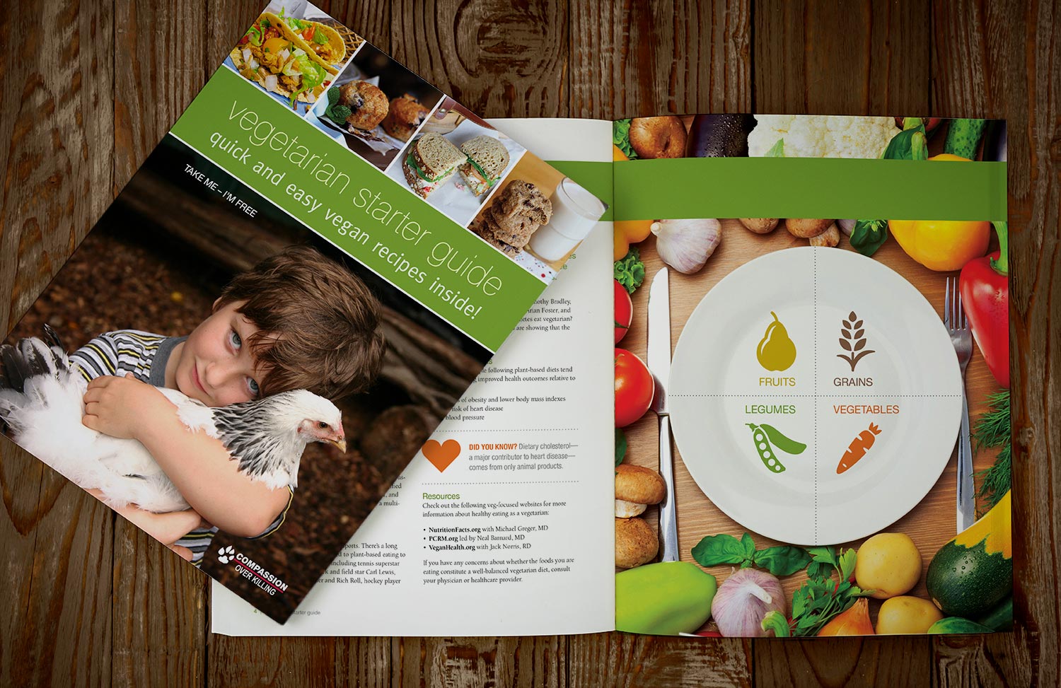 Vegetarian Starter Guide for Compassion Over Killing.