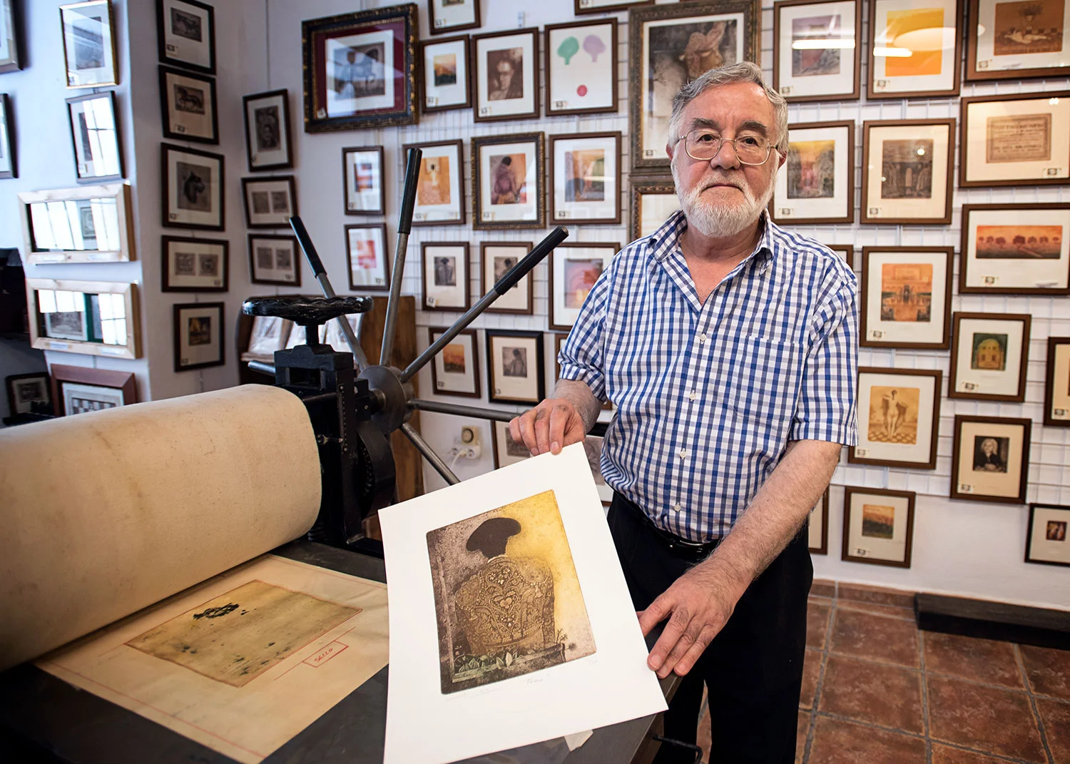 printmaker in Ronda, Spain