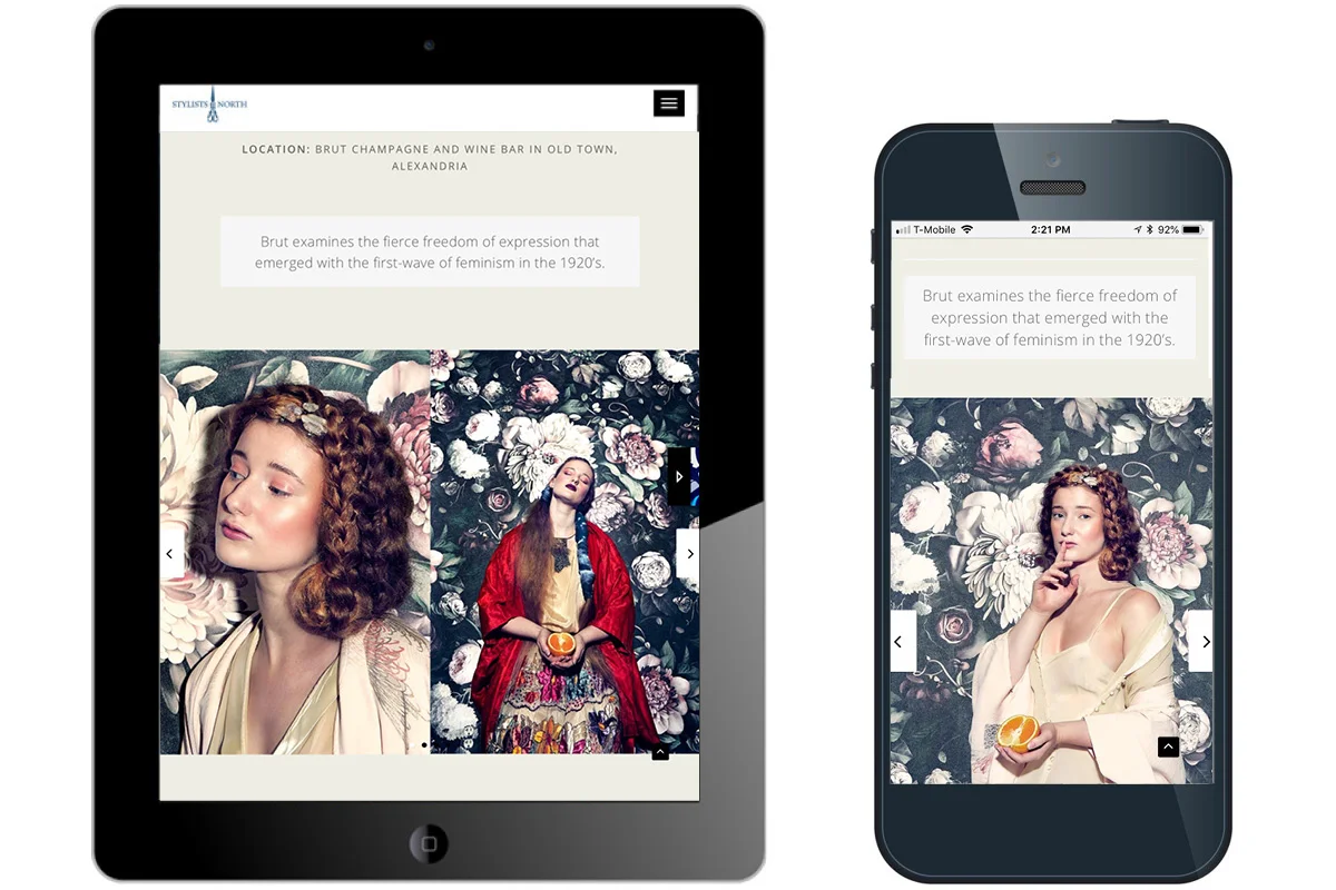 editorial blog layout for Stylists at North