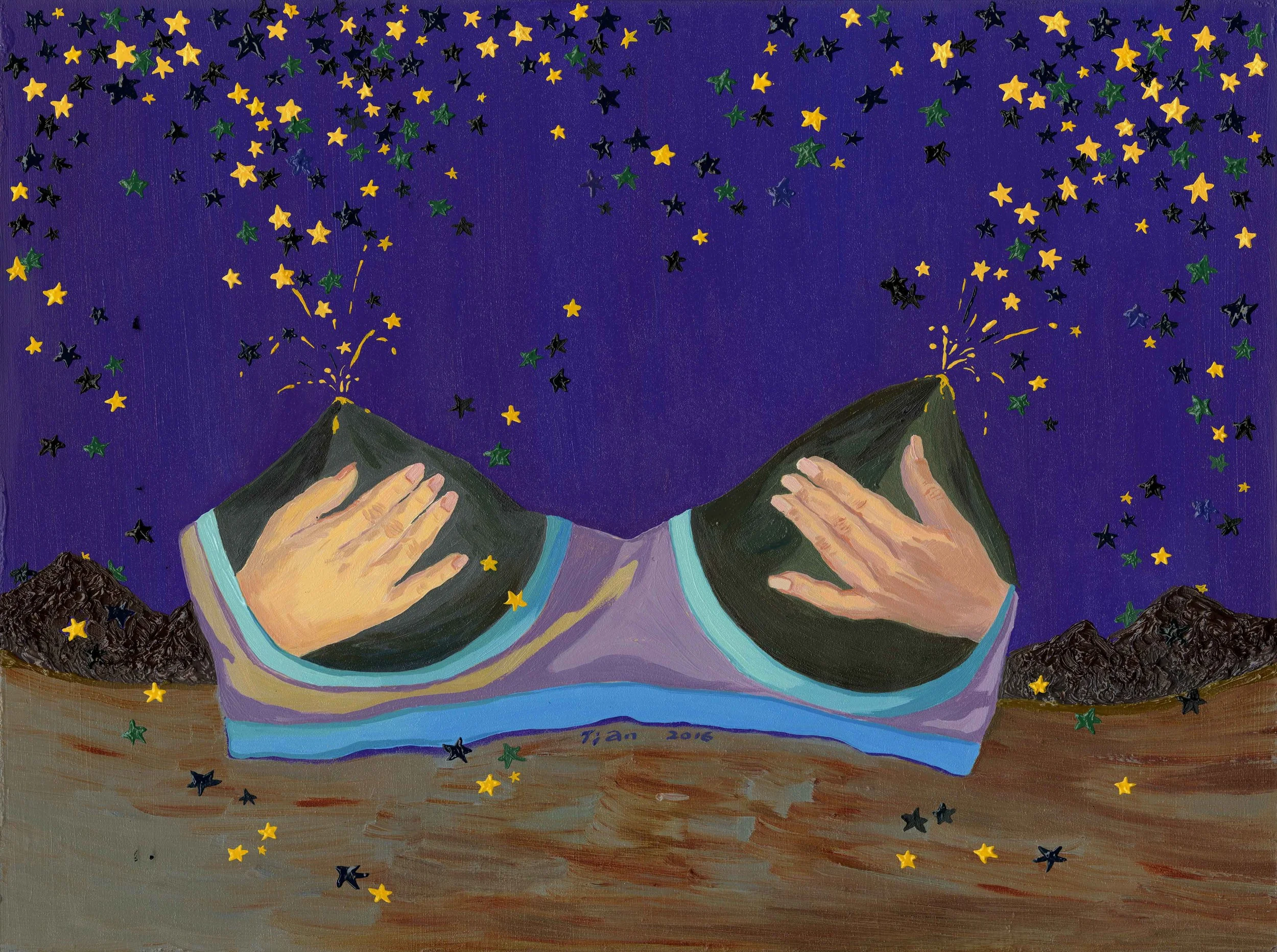 The Milky Way, 2016, oil on wood panel, 12"X16"