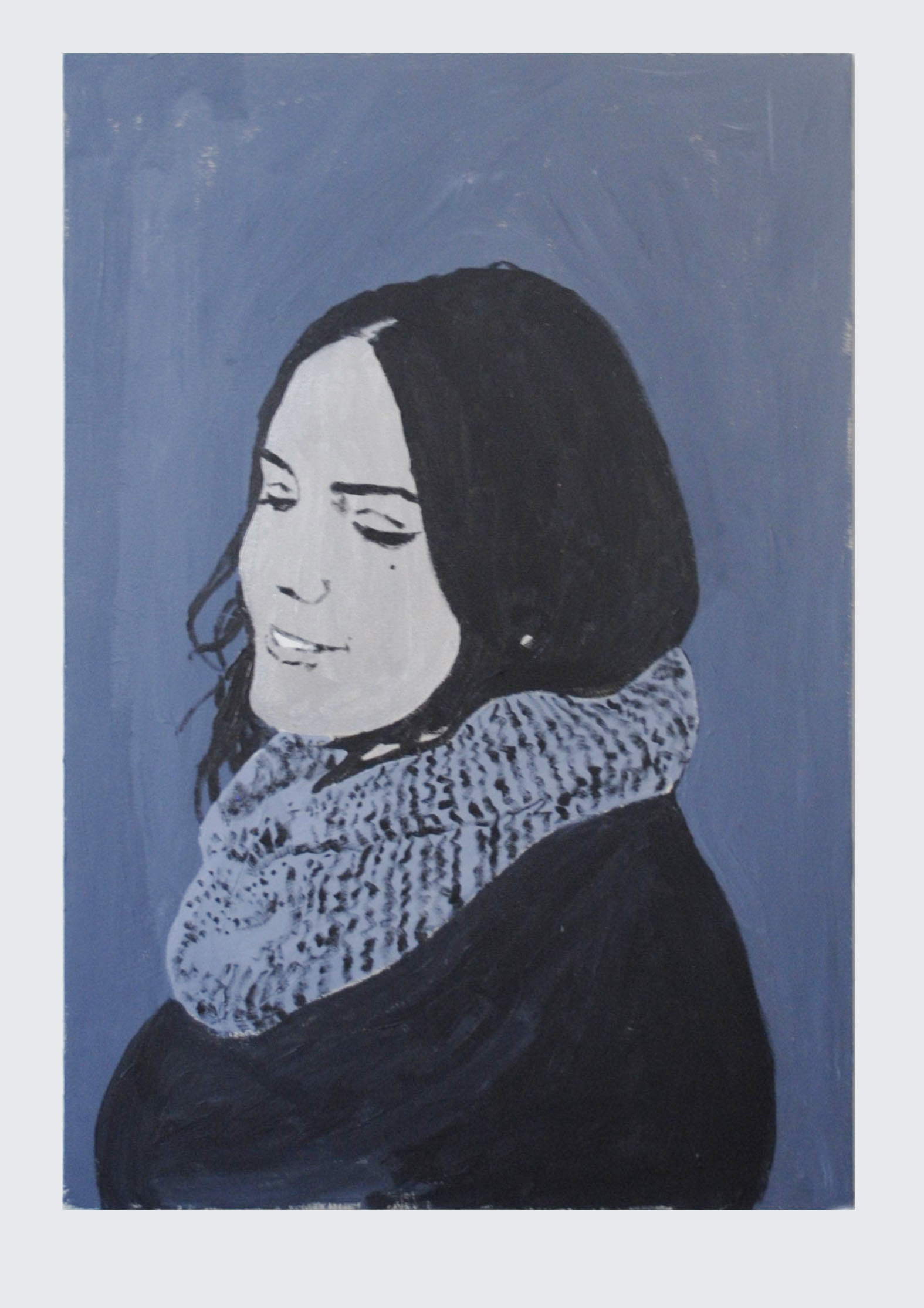 Lisa, acrylic on canvas, 37.5"X25.5".