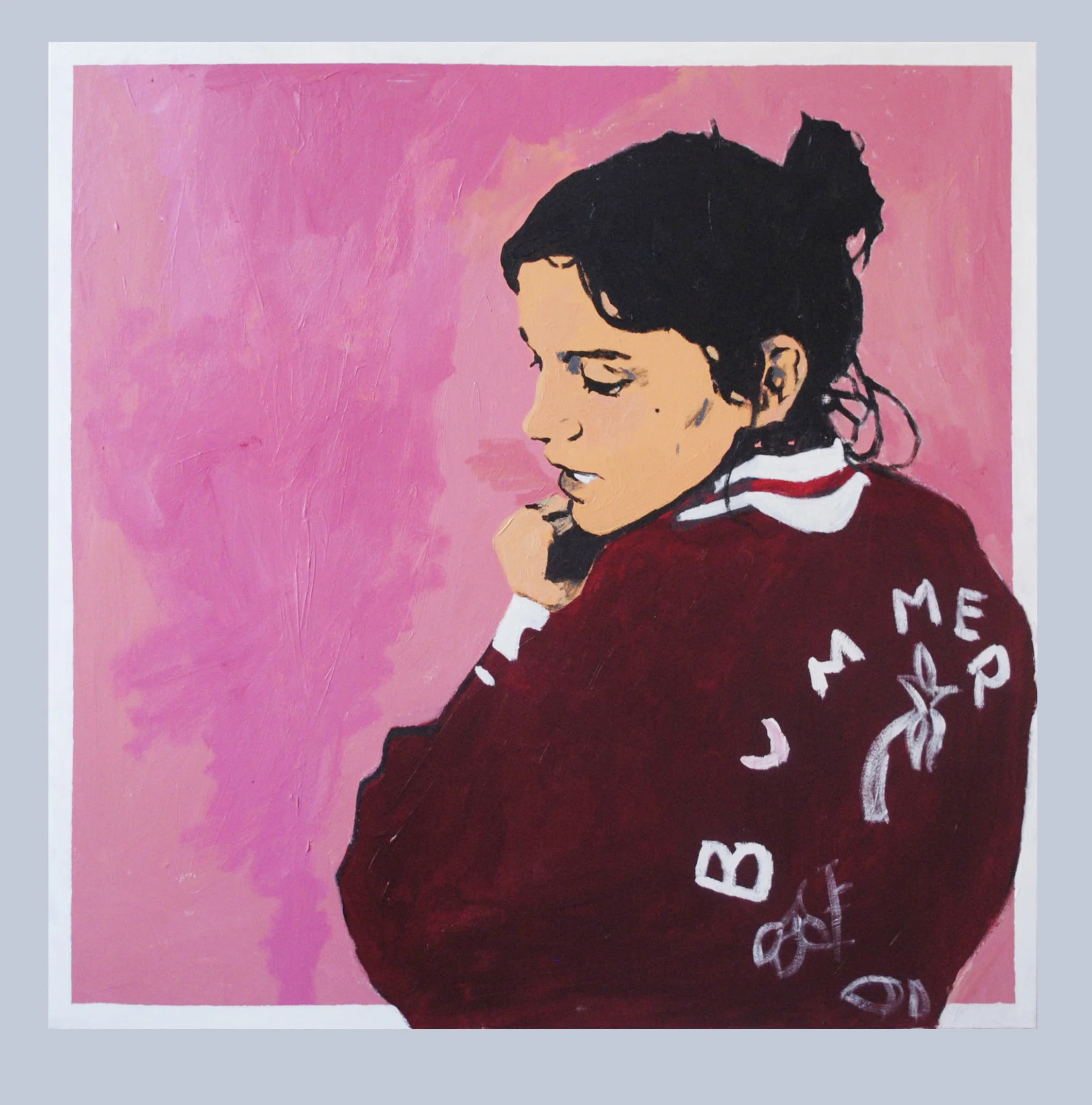 Sophia, acrylic on canvas, 40"X40".
