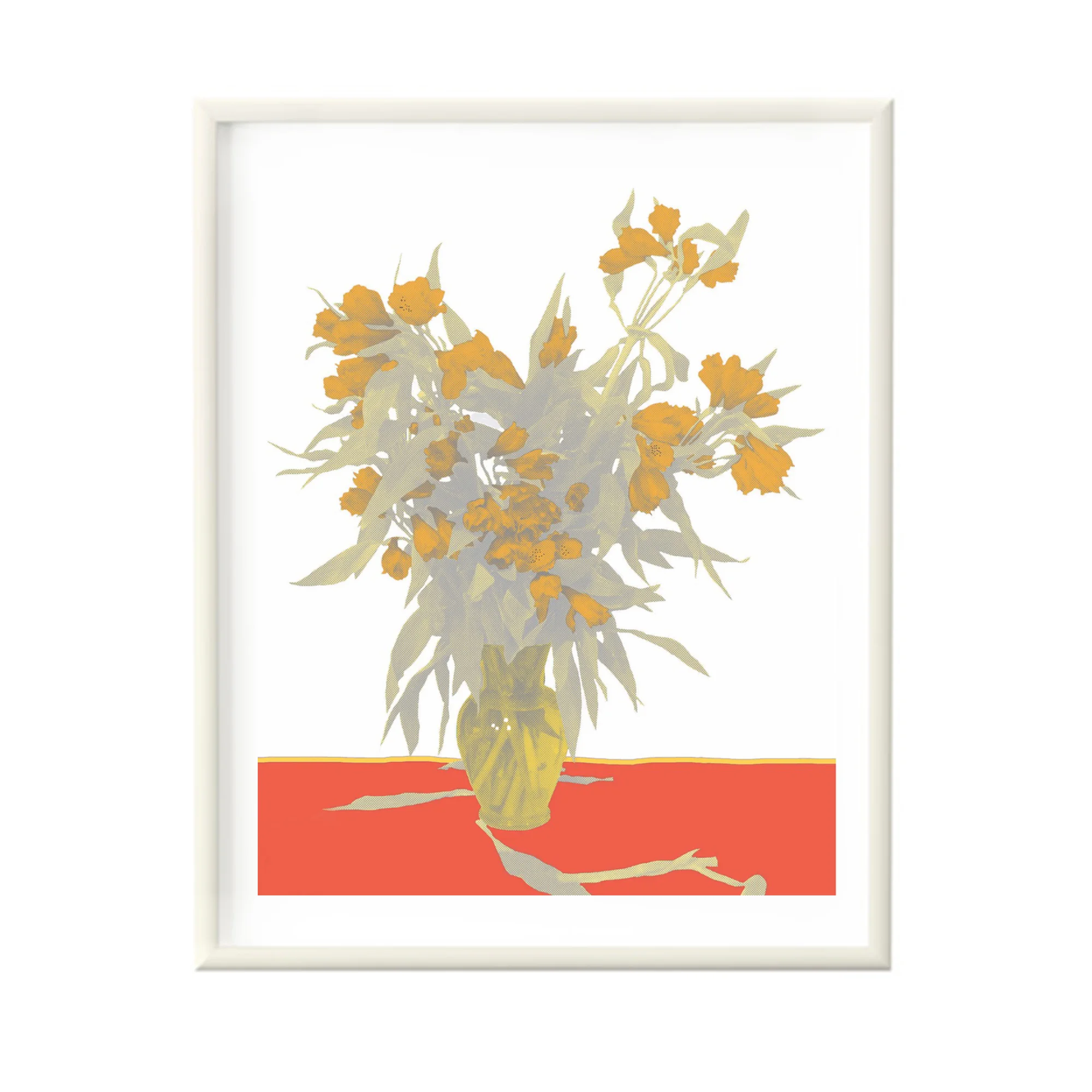 Flower Vase White (Framed)