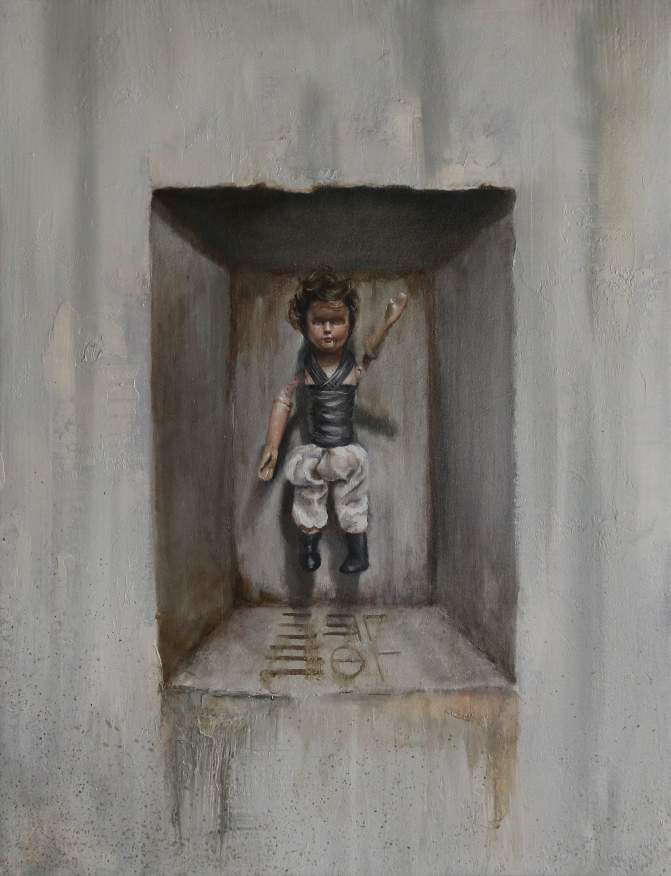 Jotham Malavé Acolytes of the South Oil on canvas 26” x 20” 2018
