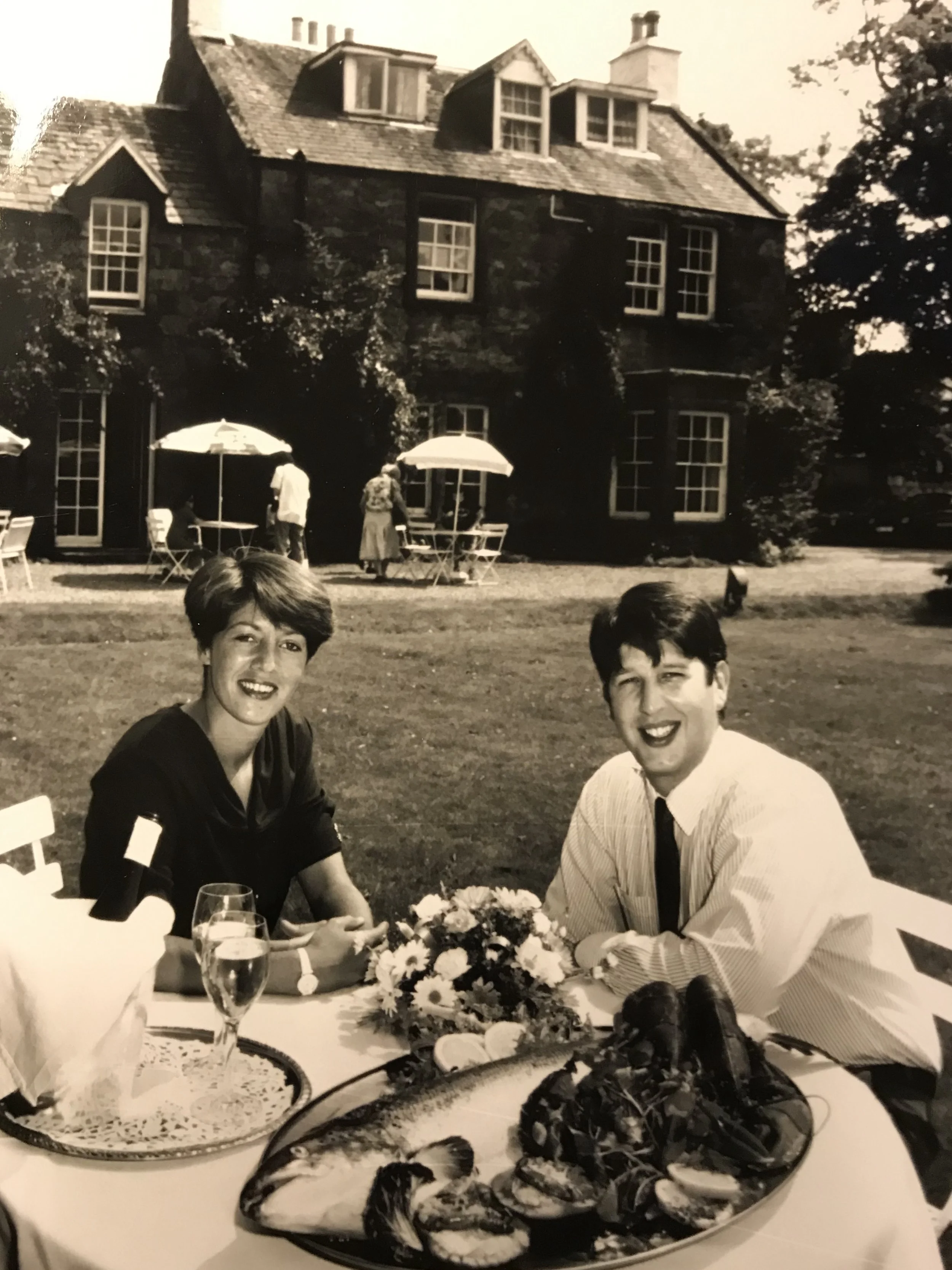Sue and Chris Walker circa 1989 Creebridge House Hotel - Newton Stewart