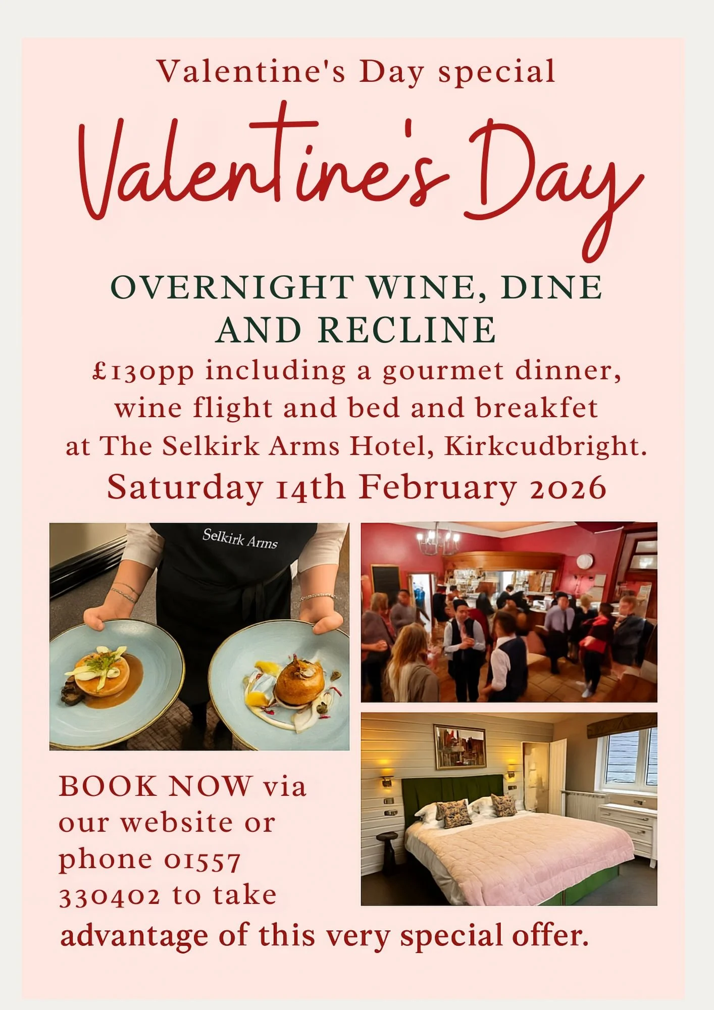 Wine, dine and recline for Valentine's Day