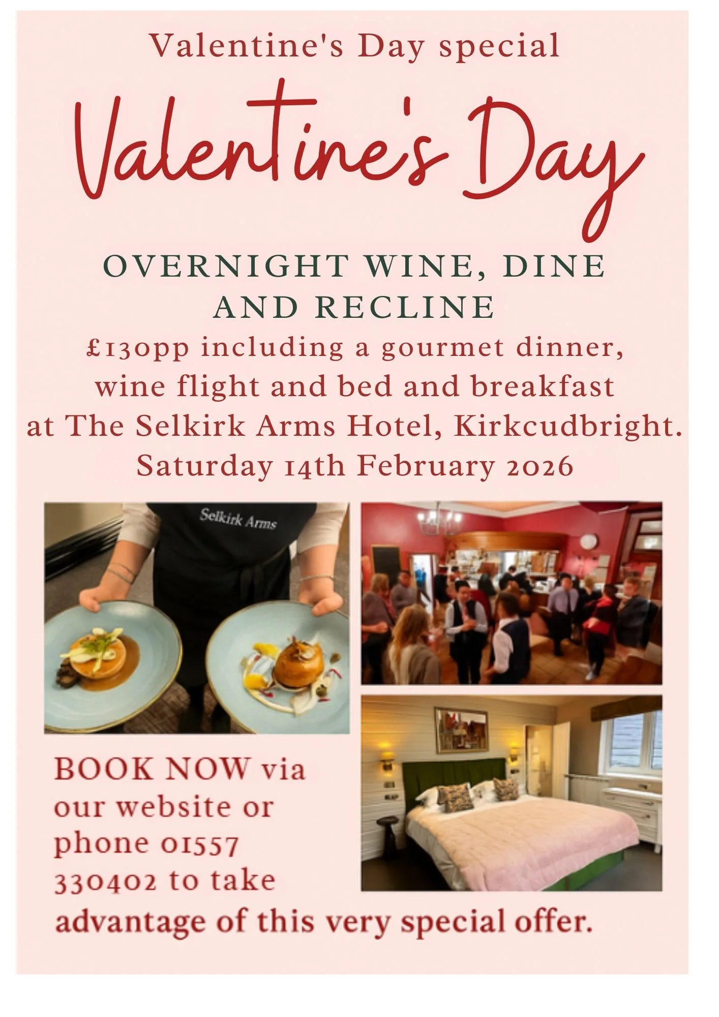 Wine, dine and recline for Valentine's Day