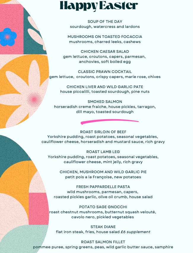 Easter Sunday Lunch and Dinner 