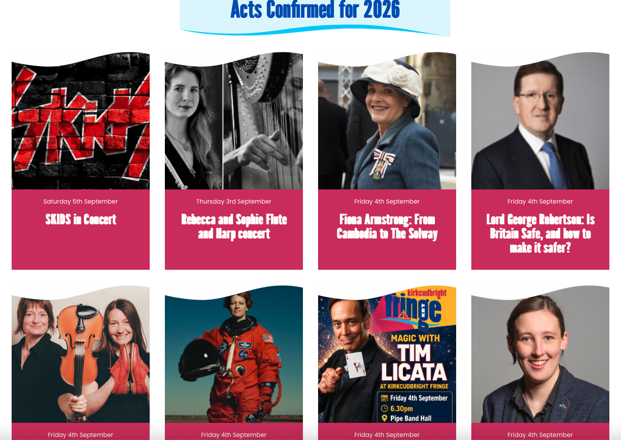 Kirkcudbright Fringe launches full programme