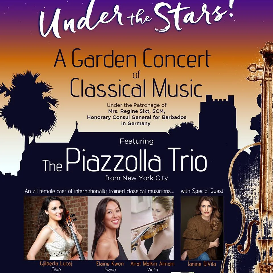 Janine performs with the Piazolla Trio in Barbados January 19