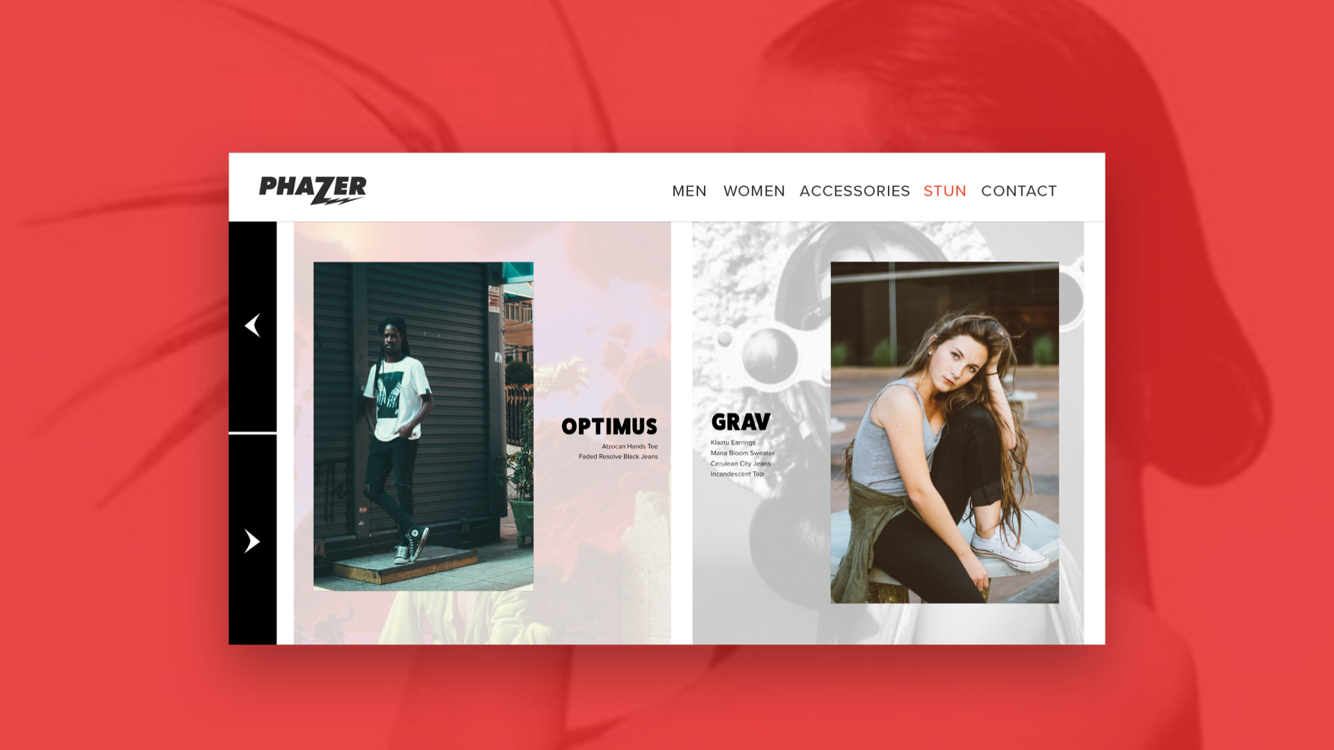 Phazer Stun, an online magazine that functions as a stylist and a lookbook.