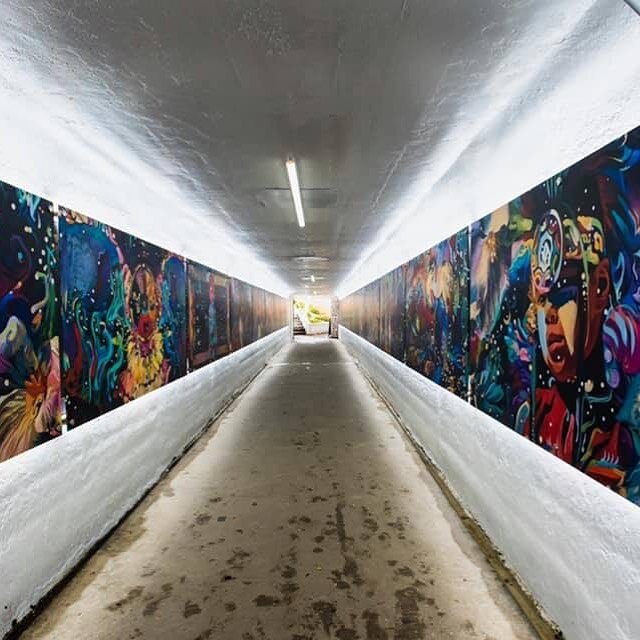 It&rsquo;s true, public art rocks. 📸 @glh.image
 @om_visual_art
#mazinaadinexhibition #clinchparktunnel #traversecity #downtowntc #publicart #grandtraverseband #bobbymageelopez
