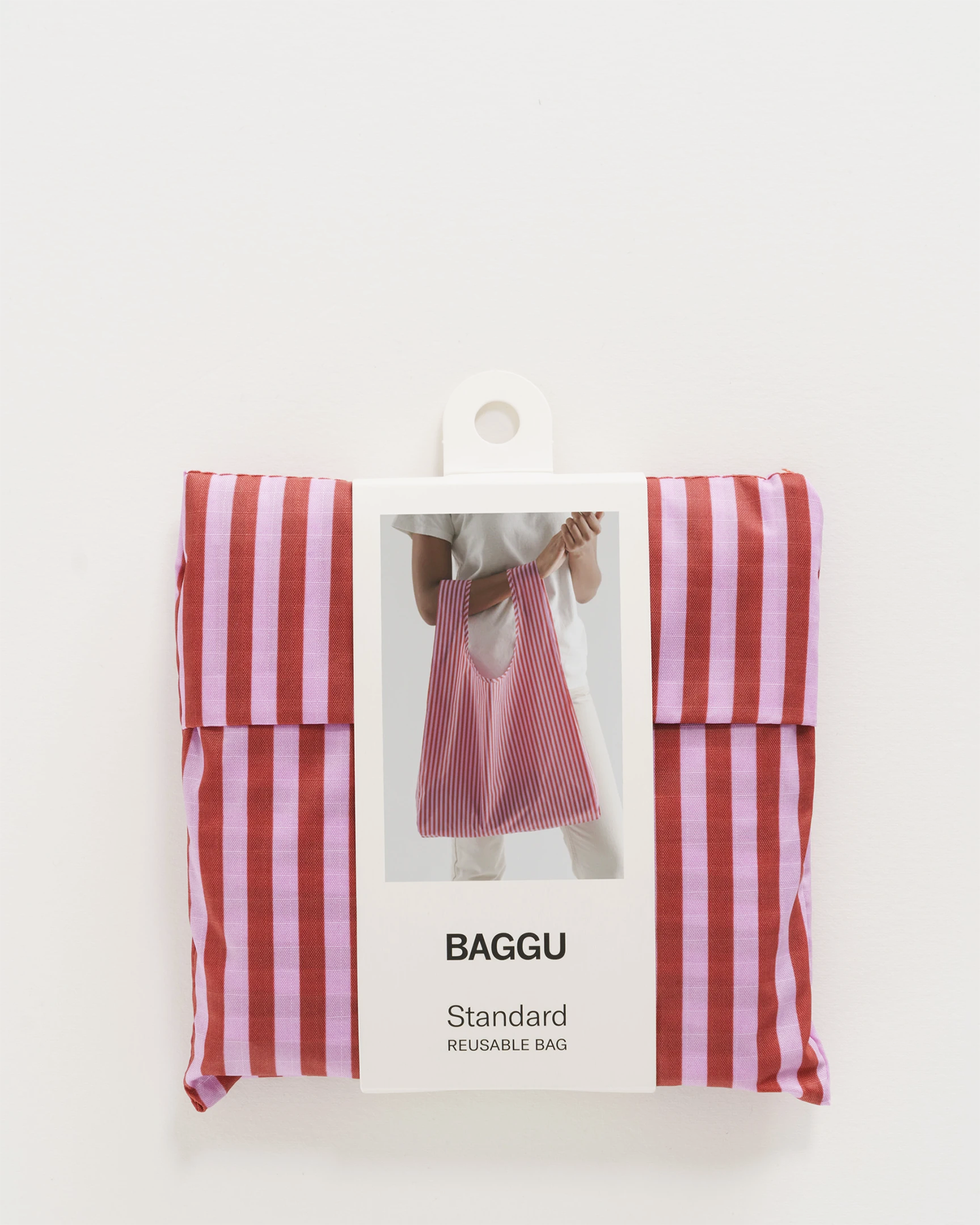 Good Gift Delivered — Reusable Bag // Cerise Stripe