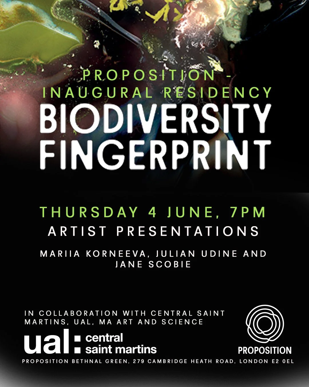 Proposition Biodiversity Fingerprint Residency - Artist Presentations
