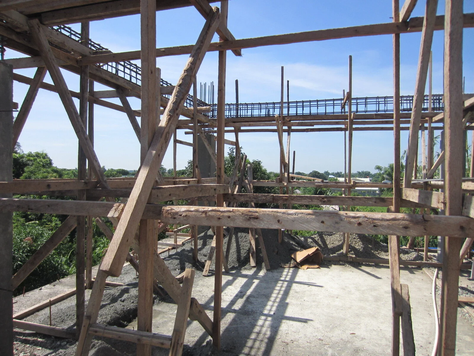 rebar beams installed
