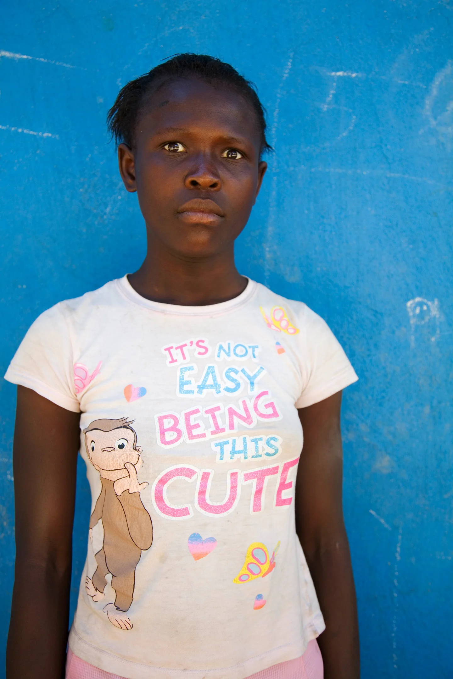 Girl in Curious George T-shirt (Outside Boucan Carre, 01/09/11)