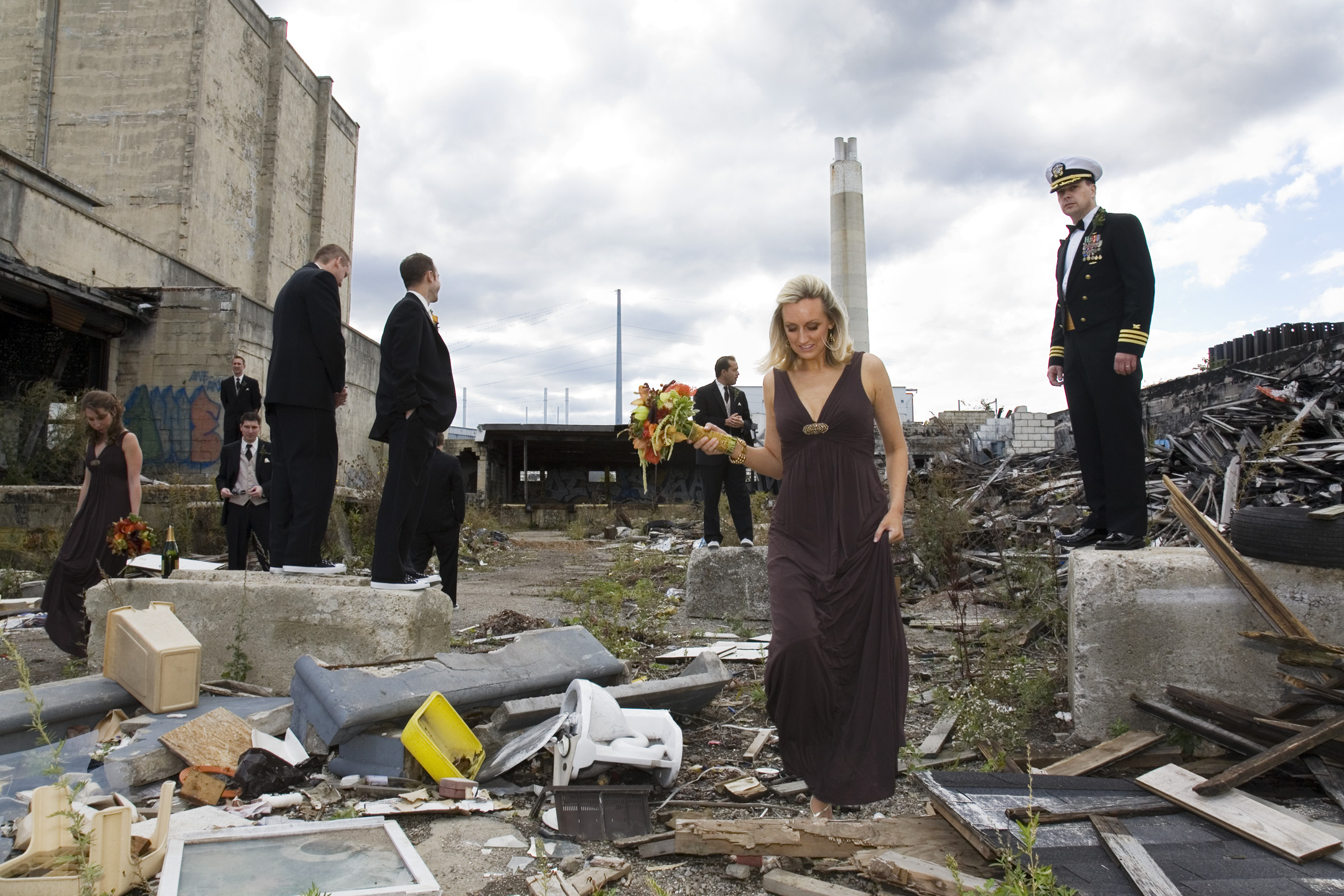 Incinerator Wedding Photo (Detroit, 2009)