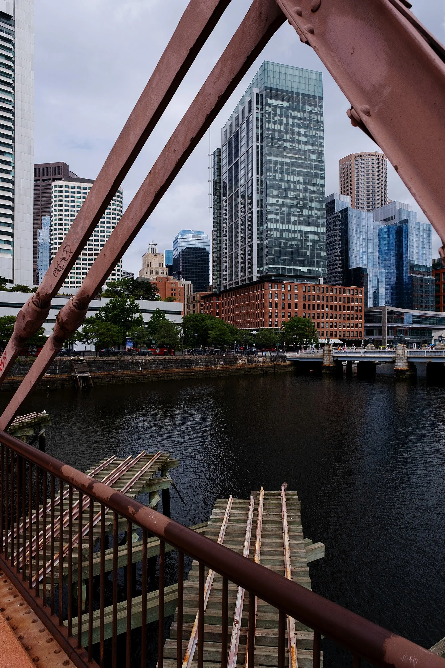  Boston skyline seen from the Summer St bridge. 
