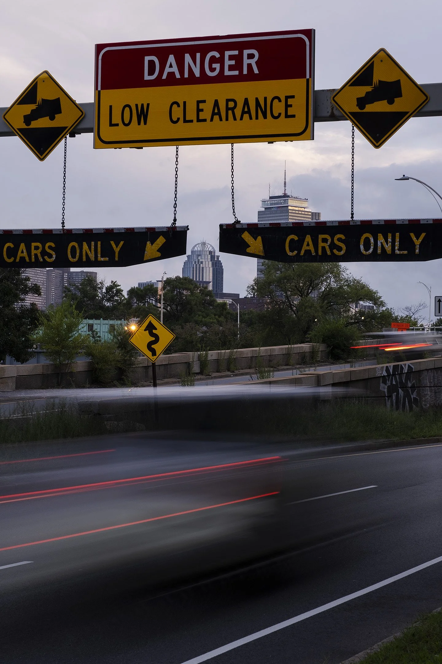  Evening traffic on Storrow Drive. 