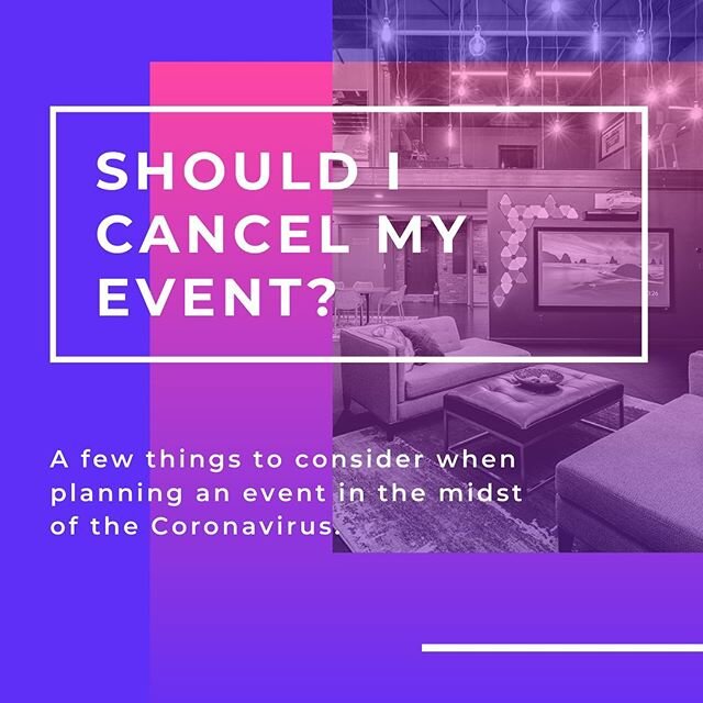 Whether you&rsquo;re an #eventplanner, a venue or even an event attendee, everyone&rsquo;s in the same boat wondering, what do I do!? First of all, don&rsquo;t panic! 🦠😷
.
#meetingsandevents #events #eventplanning #venue #corporateevents #coronavir