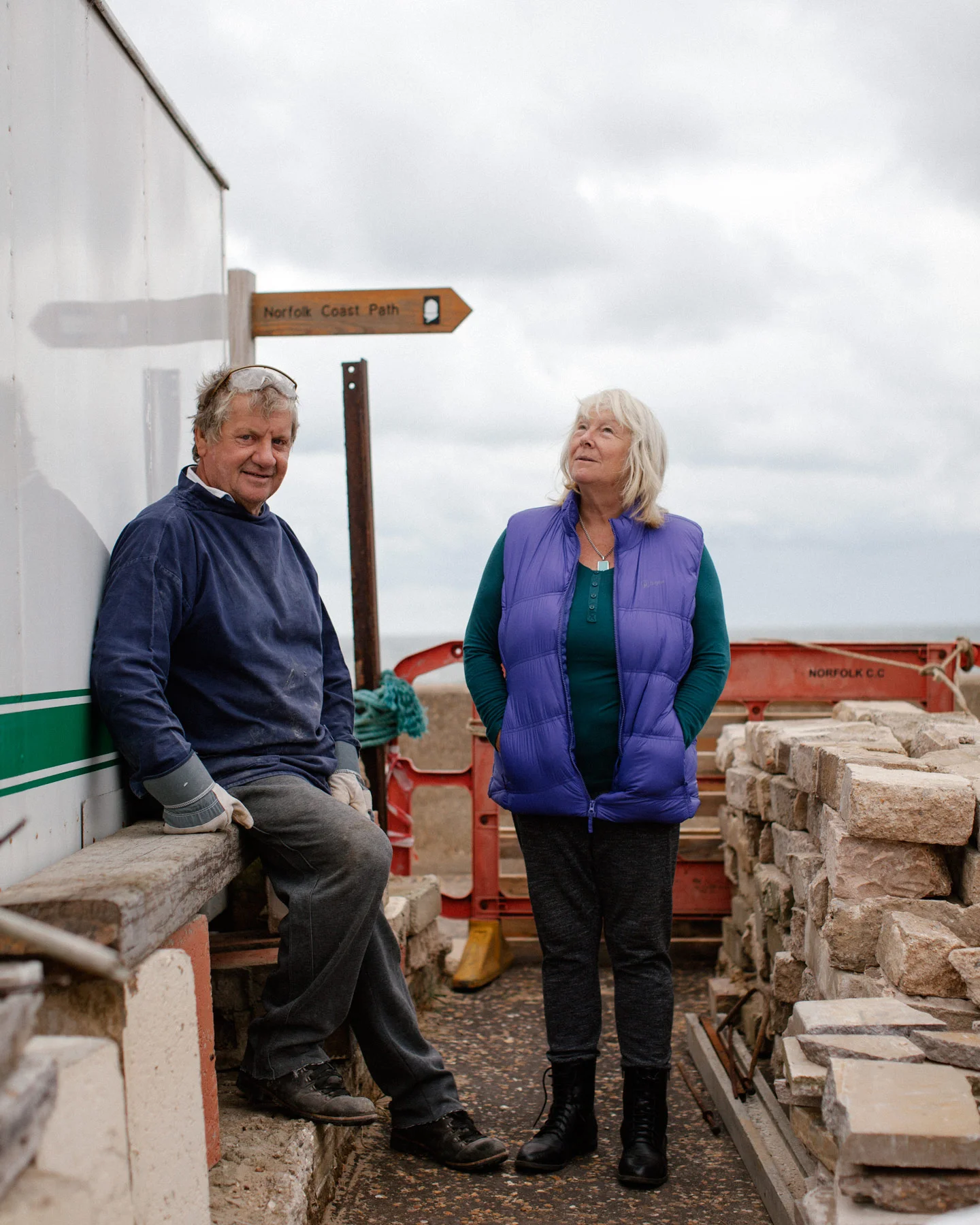 Tony & Yvonne King also lost their home in Bacton, Norfolk, to the tidal surge of 2013.