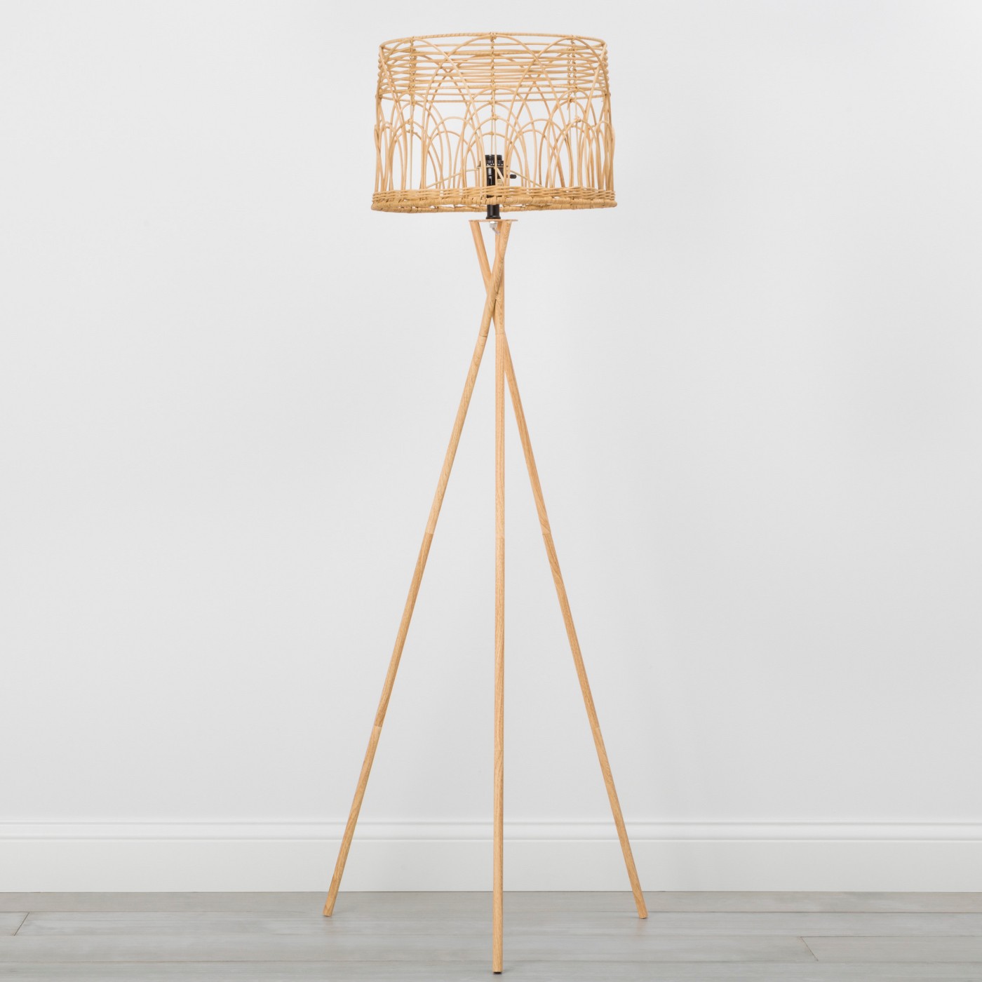 Opalhouse Rattan Tripod Floor Lamp Natural