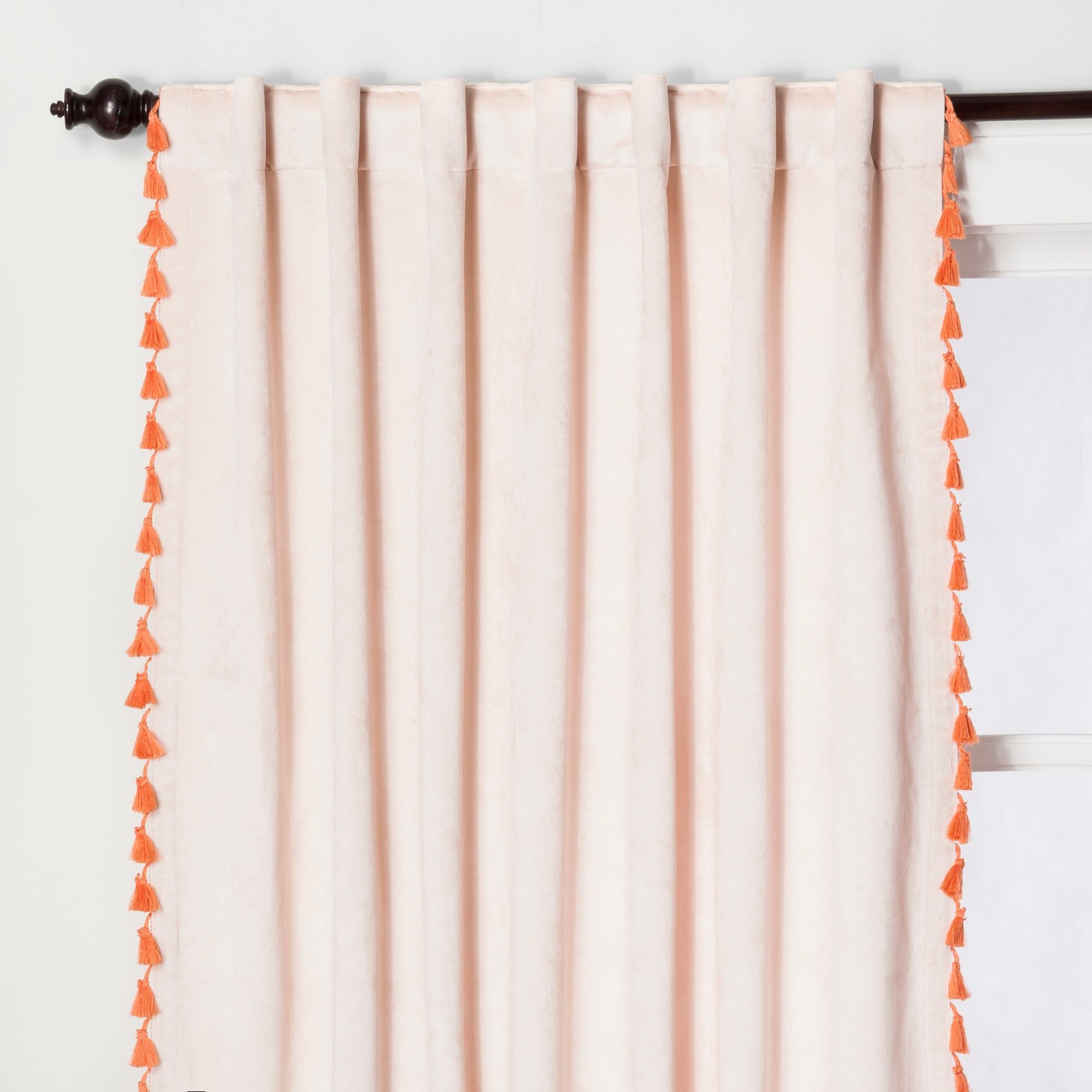Opalhouse Velvet Curtain with Tassels