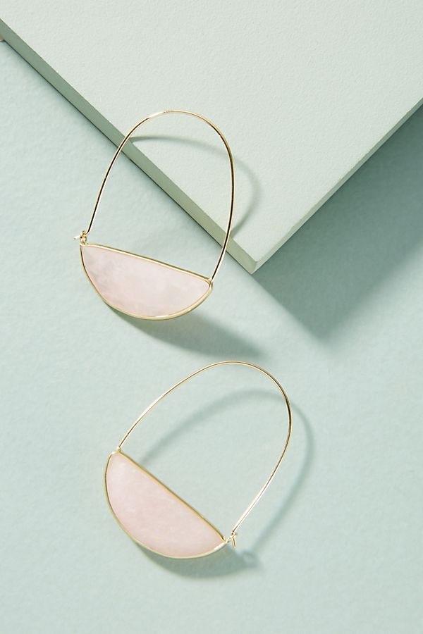 Stone Crescent Hoops