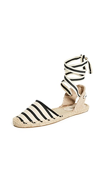 Striped Espadrille Sandals
