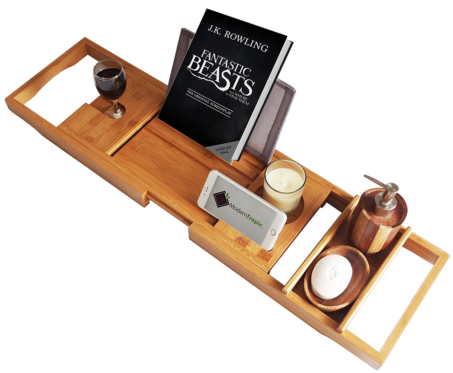 Bamboo Bathtub Caddy