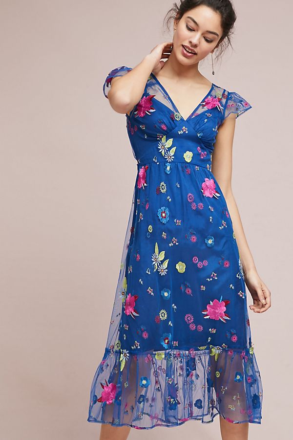 Topaz Floral Embroidered Dress