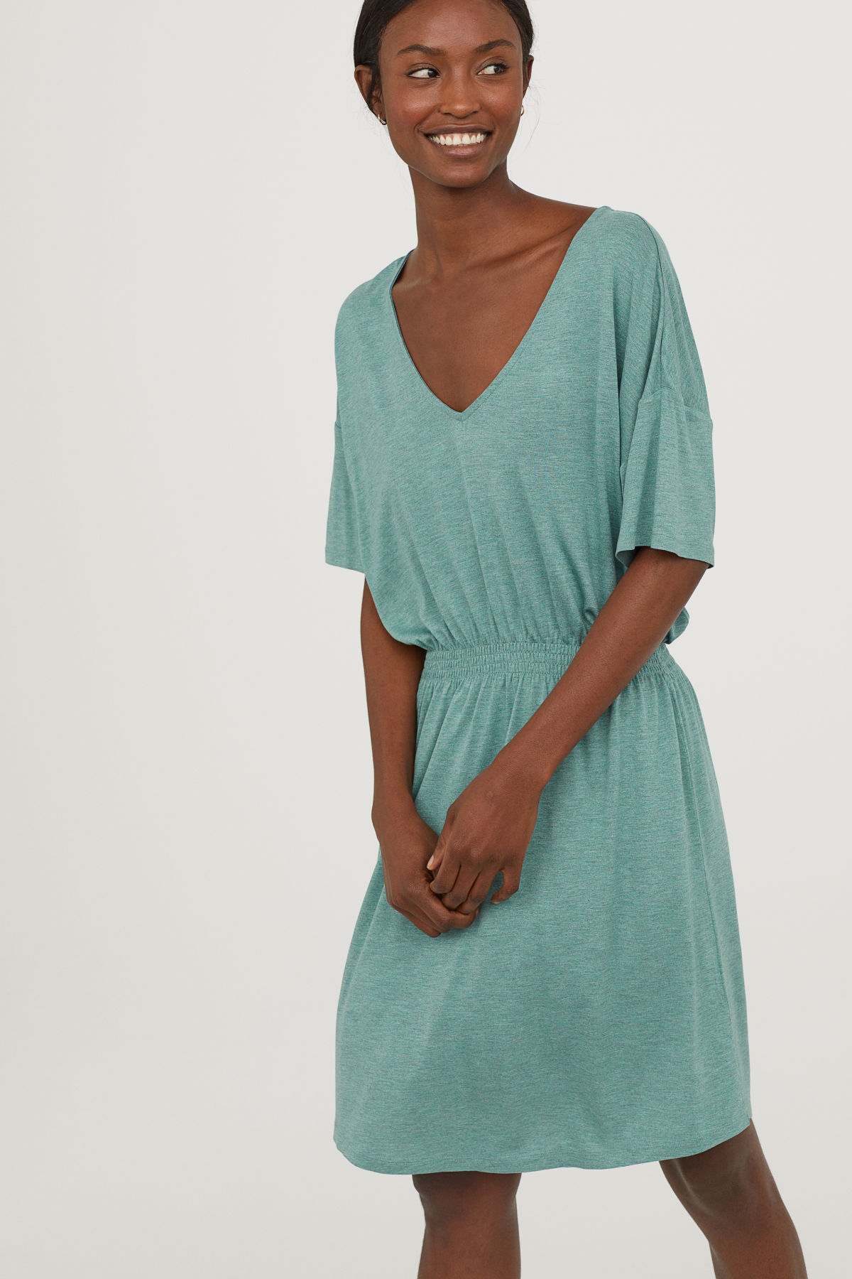 V-Neck Jersey Dress